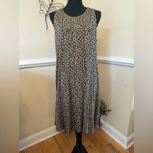Old Navy Women’s Cheetah Flowy Soft Comfort Tank Fit&Flare Dress EUC L
